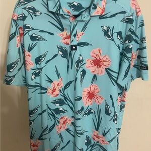 Bar Birdie Floral Print Men's Shirt